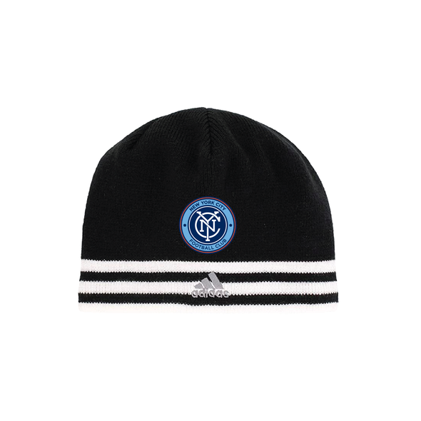 NYCFC Talent Centers adidas Leverage Knit Beanie Black/White