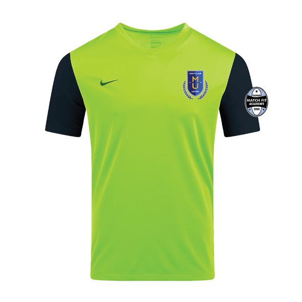 Montclair United Match Fit Nike Tiempo Premier II Goalkeeper Jersey Volt