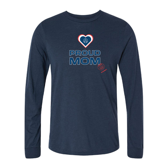 PSG Academy Houston Proud Mom Long Sleeve Fan Shirt Navy