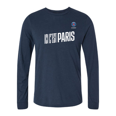 PSG Academy Dallas Paris ICI C'EST Long Sleeve T-Shirt Navy