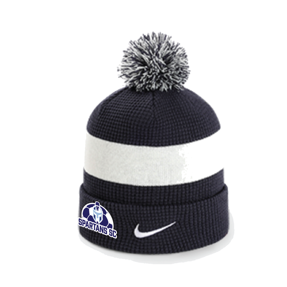 Spartans Nike Authentic Pom Beanie Navy/White