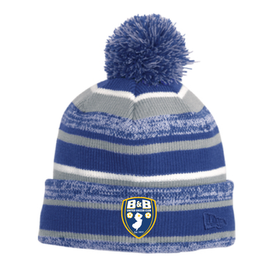 B & B United Soccer Club FAN New Era Sideline Bobble Beanie Royal