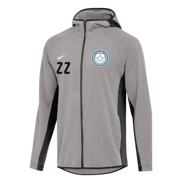 North Fork United Soccer Club FAN Nike Showtime Full-Zip Hoodie Grey