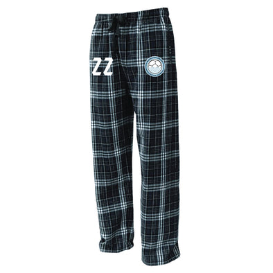 North Fork United Soccer Club FAN Flannel Plaid Pajama Pant Black/White