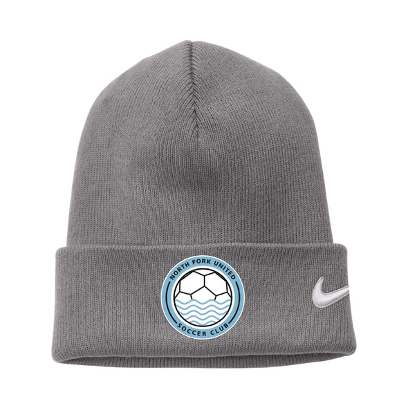 North Fork United Soccer Club FAN Nike Knit Cuff Beanie Grey