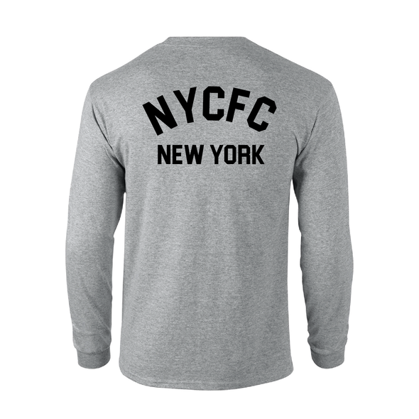 NYCFC Year-Round Program Gildan LS Lifestyle T-Shirt Grey