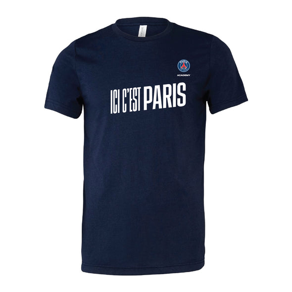 PSG Academy Orlando Paris ICI C'EST Short Sleeve T-Shirt Navy