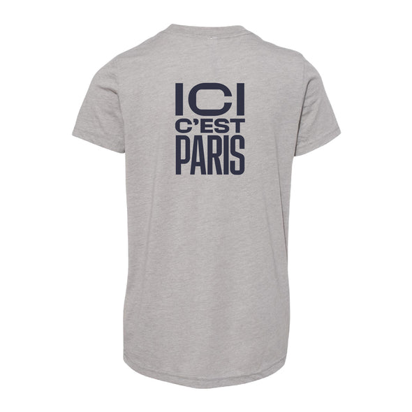 PSG Academy Miami ICI C'EST Short Sleeve T-Shirt Grey