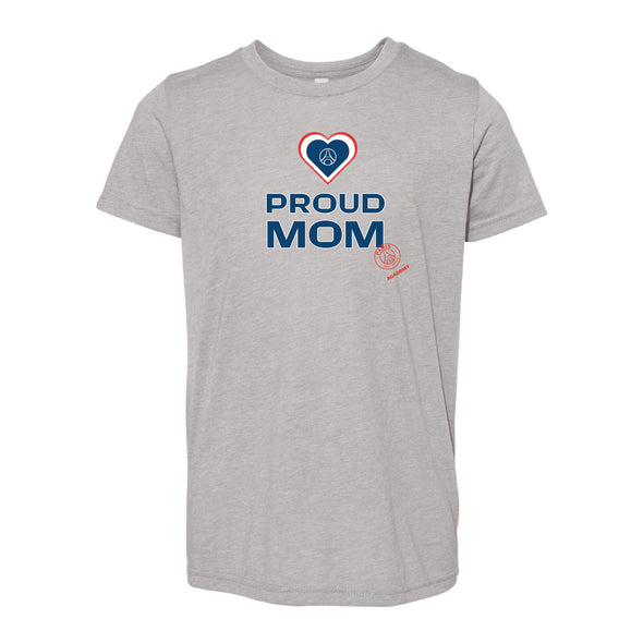 PSG Academy Miami Proud Mom Short Sleeve T-Shirt Grey
