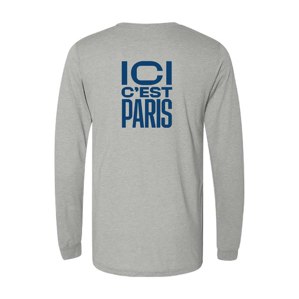 PSG Academy Miami ICI C'EST Long Sleeve T-Shirt Grey