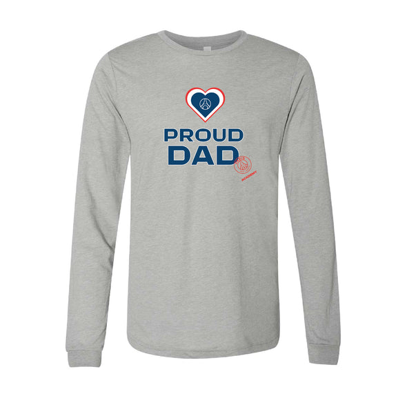 PSG Academy Miami Proud Dad Long Sleeve T-Shirt Grey