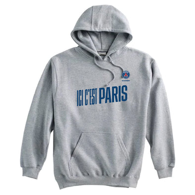 PSG Academy Dallas Paris ICI C'EST Pennant Super 10 Hoodie Grey
