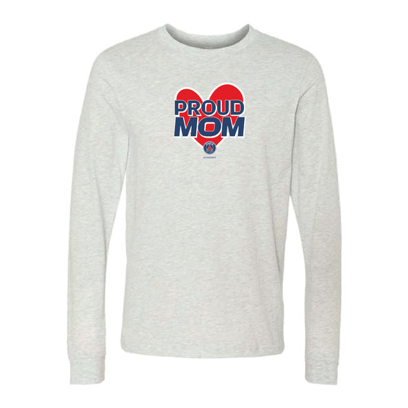 PSG Academy Los Angeles Proud Mom Long Sleeve T-Shirt Grey