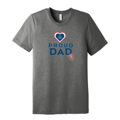 PSG Academy Chicago Short Sleeve Proud Dad Shirt Grey