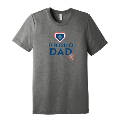 PSG Academy Houston Short Sleeve Proud Dad Shirt Grey