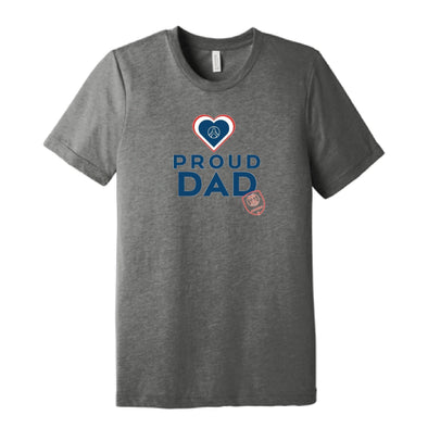 PSG Academy Pennsylvania Short Sleeve Proud Dad Shirt Grey