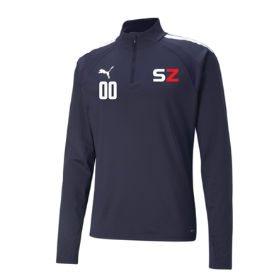 Puma Showcase Team Liga 25 1/4 Zip Training Top Navy