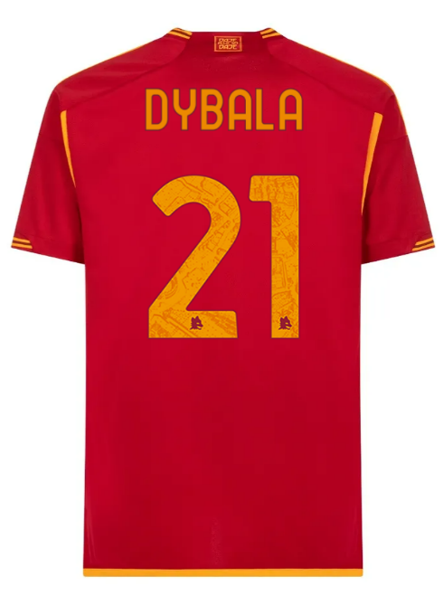 AS Roma 23 24 Men s Home Replica Dybala Jersey Soccer Zone USA