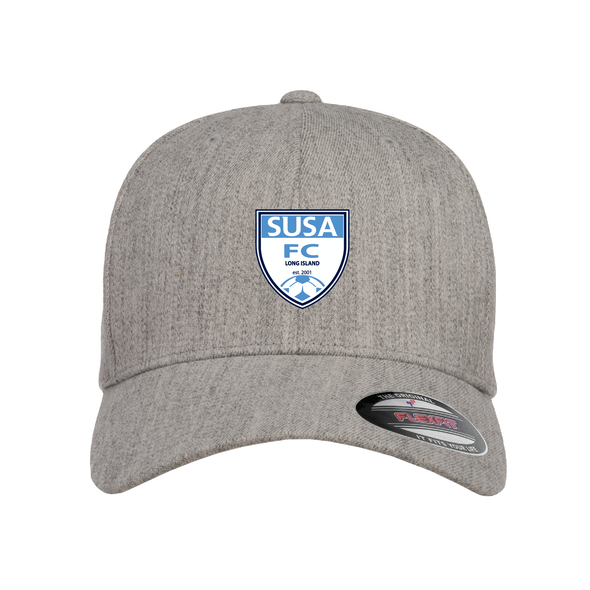 SUSA Flexfit Wool Blend Fitted Cap Heather Grey