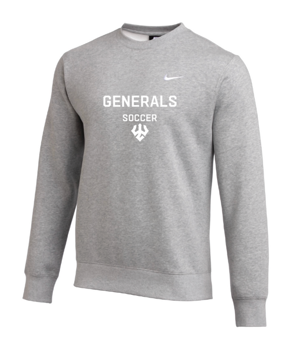 Washington & Lee Nike Team Club Fleece Sweatshirt Grey