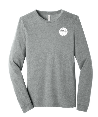 PCSL Bella + Canvas Long Sleeve Triblend T-Shirt Grey