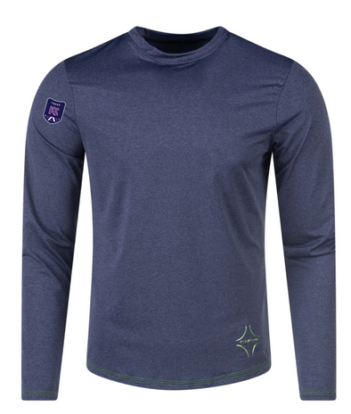 Kaptiva PITCH Performance Rabona Long Sleeve Crew Neck Navy (high quality/athleisure)
