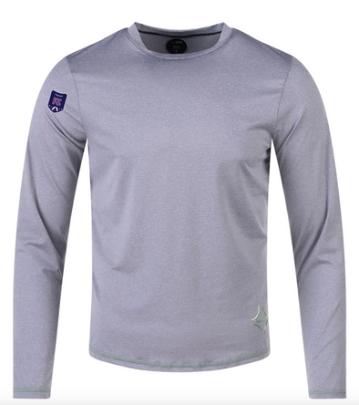 Kaptiva PITCH Performance Rabona Long Sleeve Crew Neck Light Grey (high quality/athleisure)