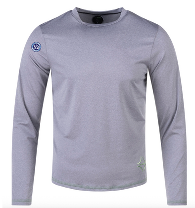 Pasadena PITCH Performance Rabona Long Sleeve Crew Neck Light Grey (high quality/athleisure)