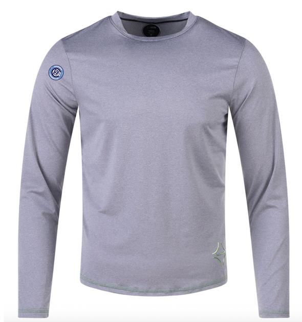 Pasadena PITCH Performance Rabona Long Sleeve Crew Neck Light Grey (high quality/athleisure)