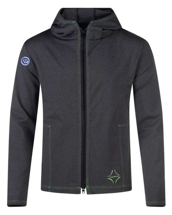 Pasadena PITCH Performance Tribuna Full Zip Hoodie Dark Grey (high quality/athleisure)