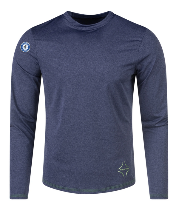 FCCI PITCH Performance Rabona Long Sleeve Crew Neck Navy (high quality/athleisure)