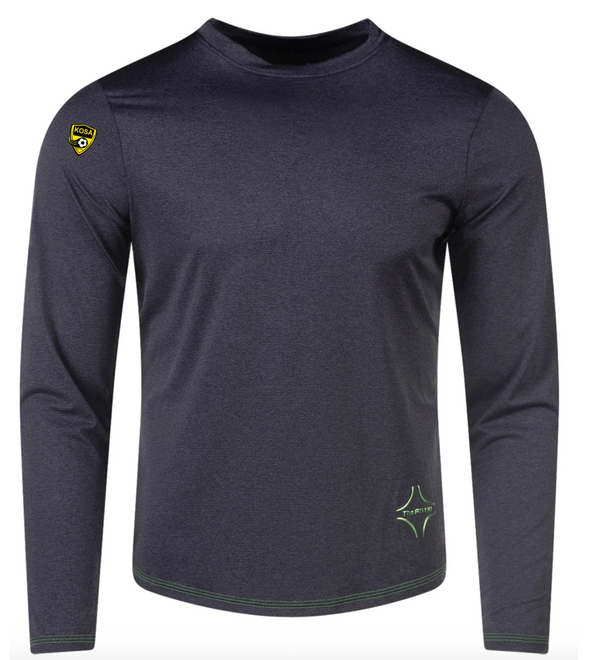 KOSA PITCH Performance Rabona Long Sleeve Crew Neck Dark Grey (high quality/athleisure)