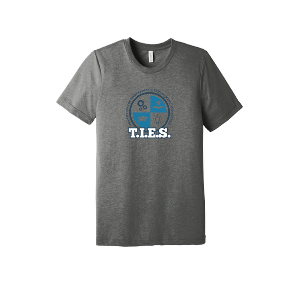 T.I.E.S. Bella + Canvas Short Sleeve Triblend T-Shirt Grey