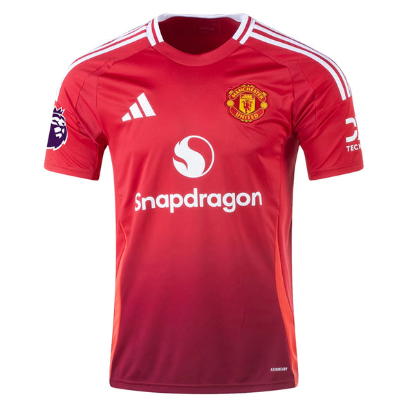 Men's Replica adidas Mainoo Manchester United Home Jersey 24/25