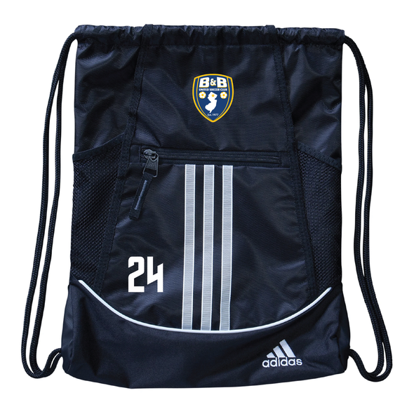 B & B United Soccer Club  adidas Alliance II Sackpack Black