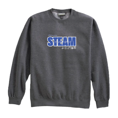 STEAM HS Gildan Crewneck Sweater Dark Heather