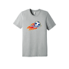 B & B United Soccer Club FAN Flame Bella + Canvas Short Sleeve Triblend T-Shirt Grey