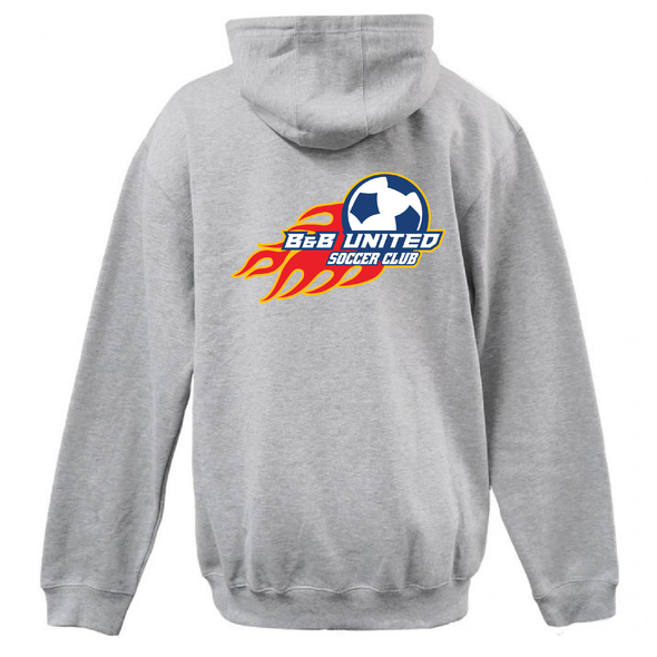 B & B United Soccer Club Flam FAN Pennant Super 10 Hoodie Grey