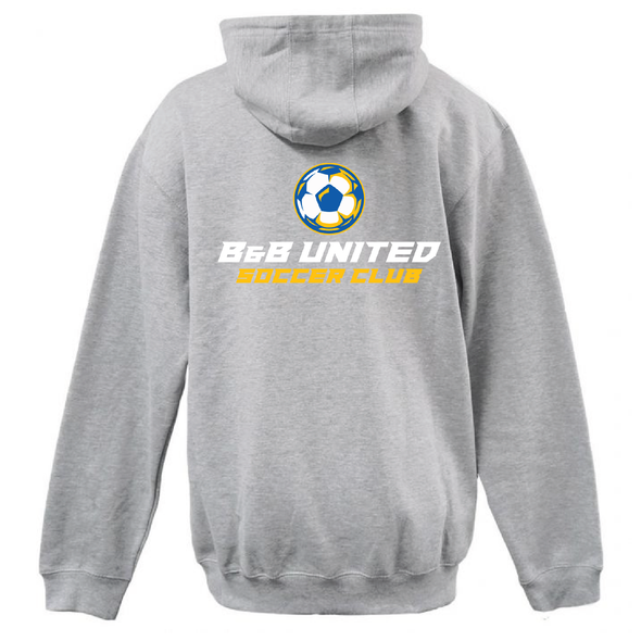 B & B United Soccer Club Pennant Super 10 Hoodie Grey