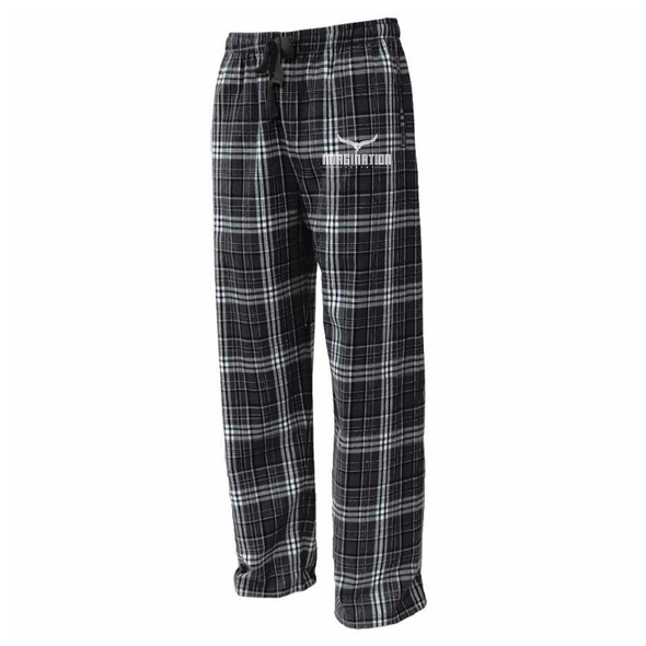 Imagination Academy FAN Flannel Plaid Pajama Pant Black/White