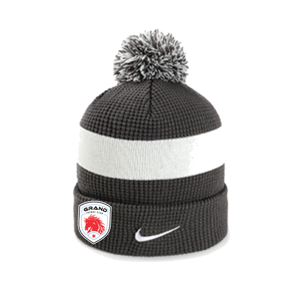 Grand Mustangs Nike Authentic Pom Beanie Anthracite/White