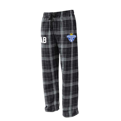 Uruguayan SC FAN Flannel Plaid Pajama Pant Black/White