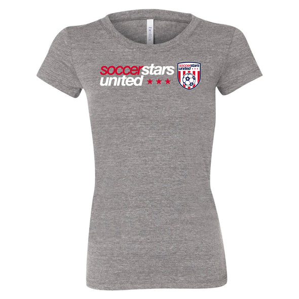 Soccer Stars United New York Supporters Short Sleeve Triblend Grey T-Shirt - Youth/Men's/Women's