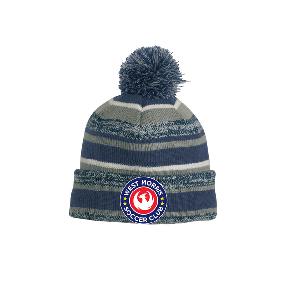 West Morris Rec New Era Sideline Bobble Beanie Navy