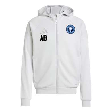 NYCFC Year-Round Program adidas Tiro 25 Full-Zip Hoodie Light Grey