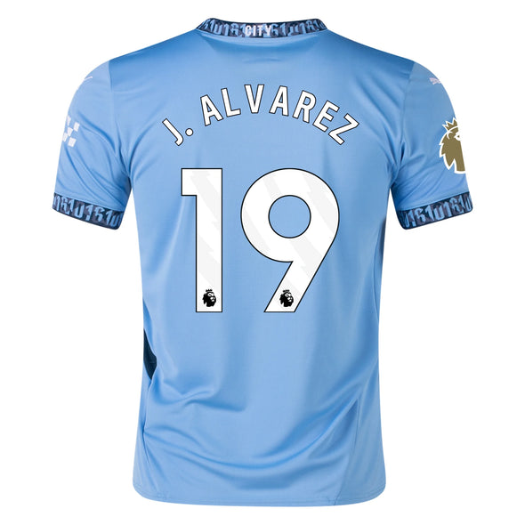 Kid's Replica Puma J.Alvarez Manchester City Home Jersey 24/25