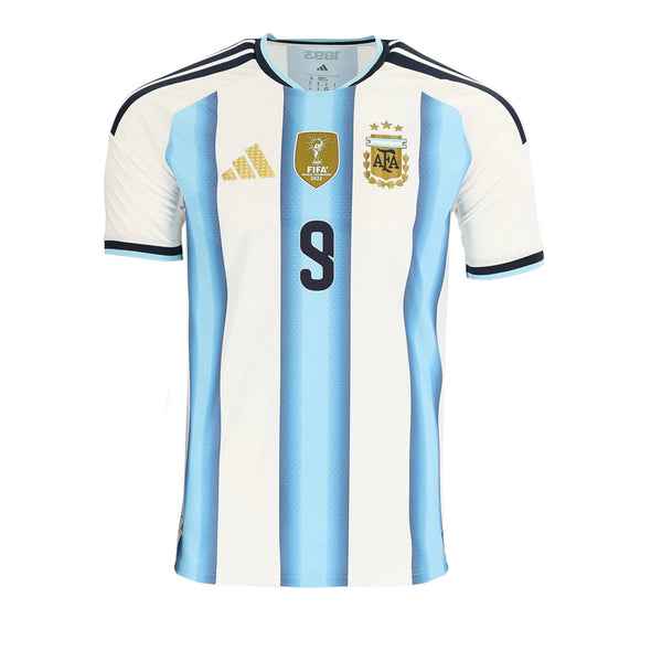 Men's Authentic adidas J. Alvarez Argentina Home Jersey 2026 - Ships by 12/10