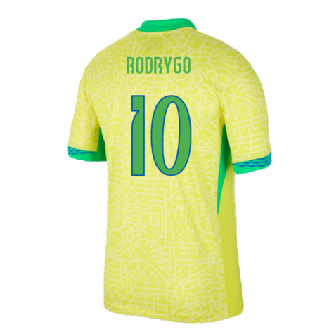 Women's Nike Dri-FIT Soccer Rodrygo Brazil 2024 Replica Home Jersey