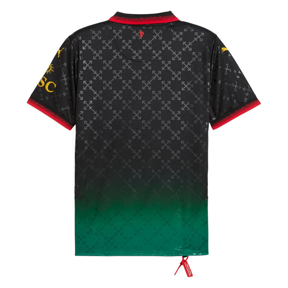 Men's Authentic Puma x Off-White AC Milan Jersey 24/25 - Black/Green