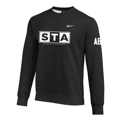 STA Girls Academy Nike Team Club Fleece Sweatshirt Black